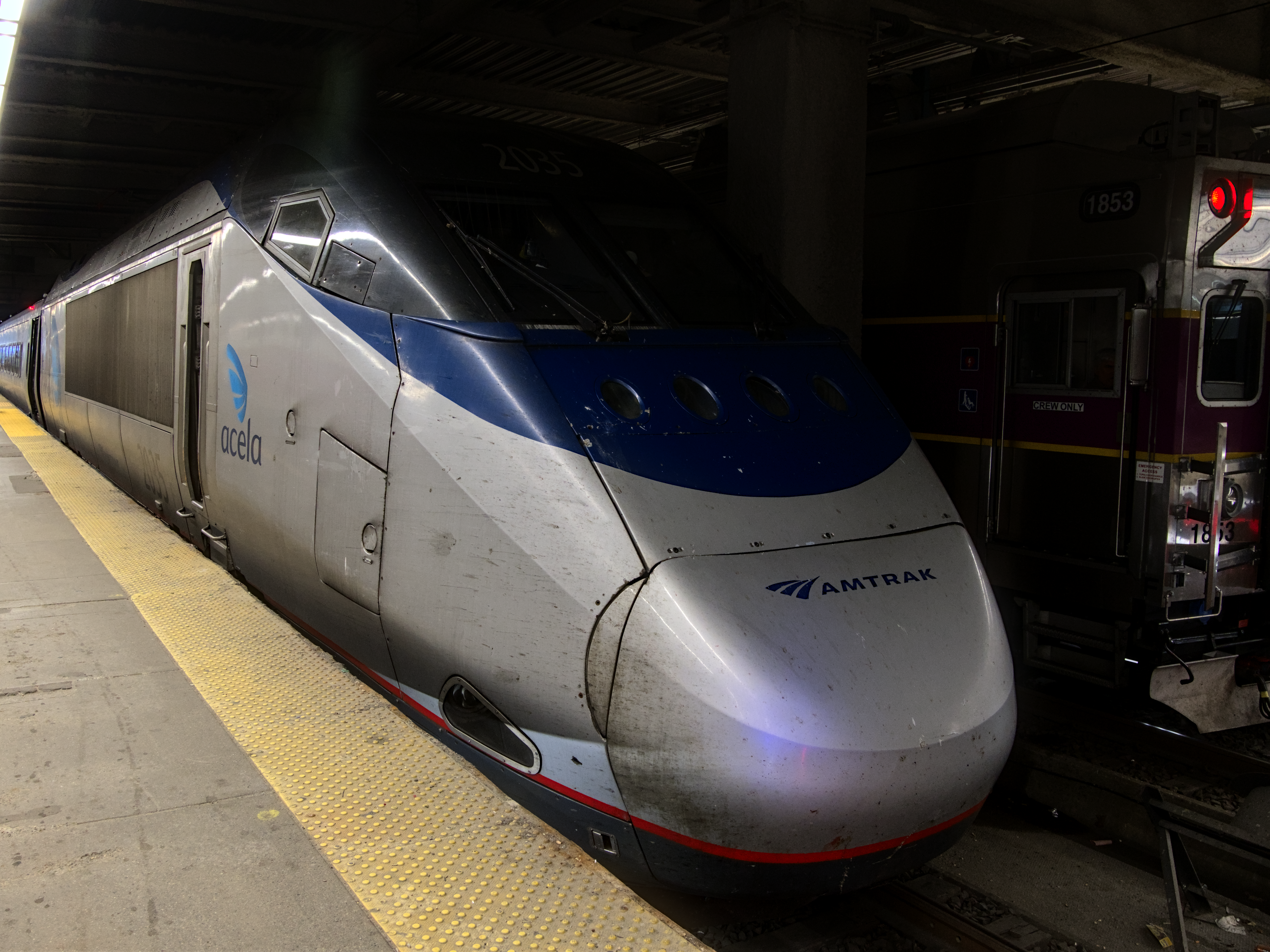 Trains at South Station, 2024-07-29