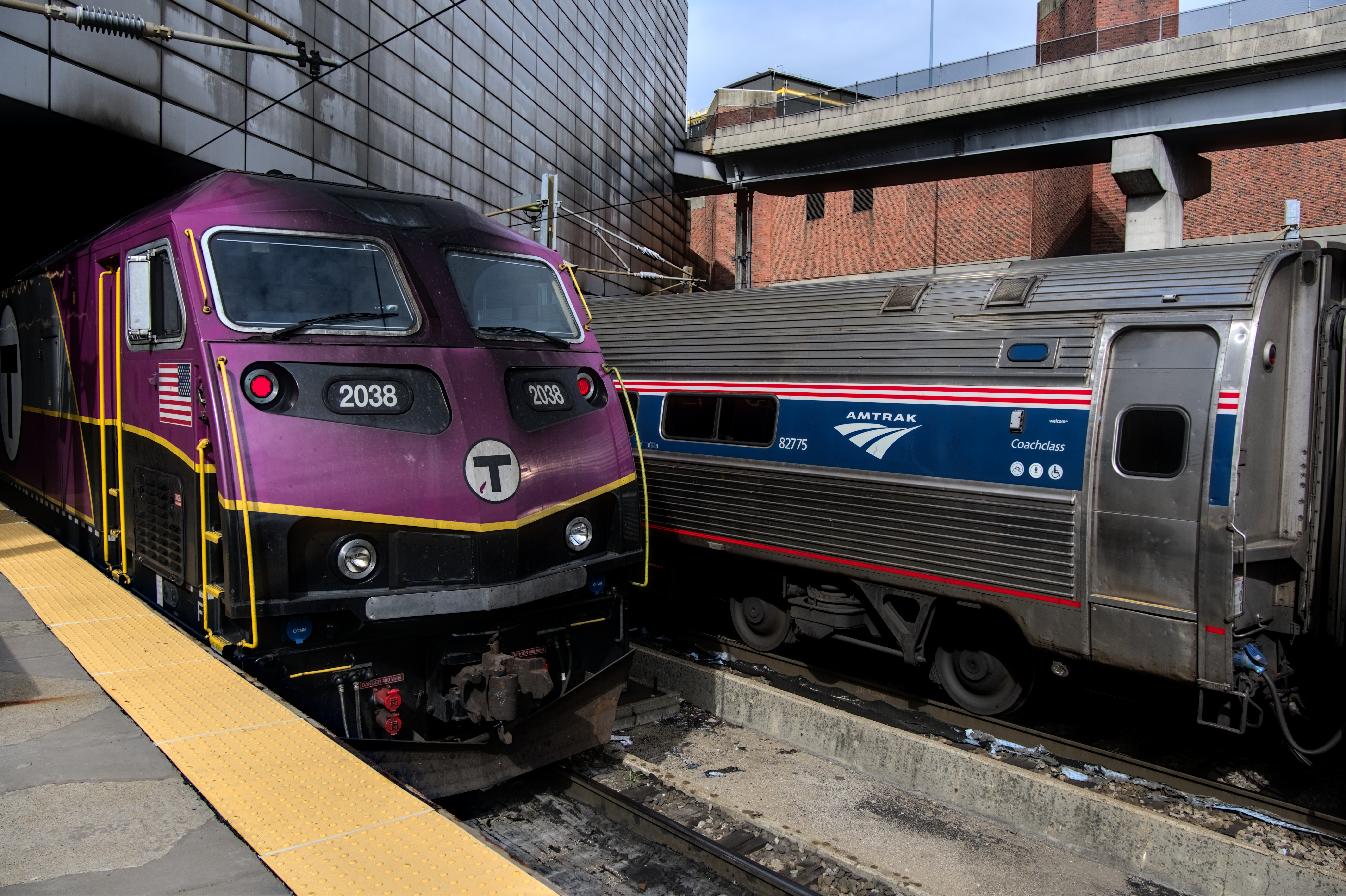 Trains at South Station, 2024-07-29