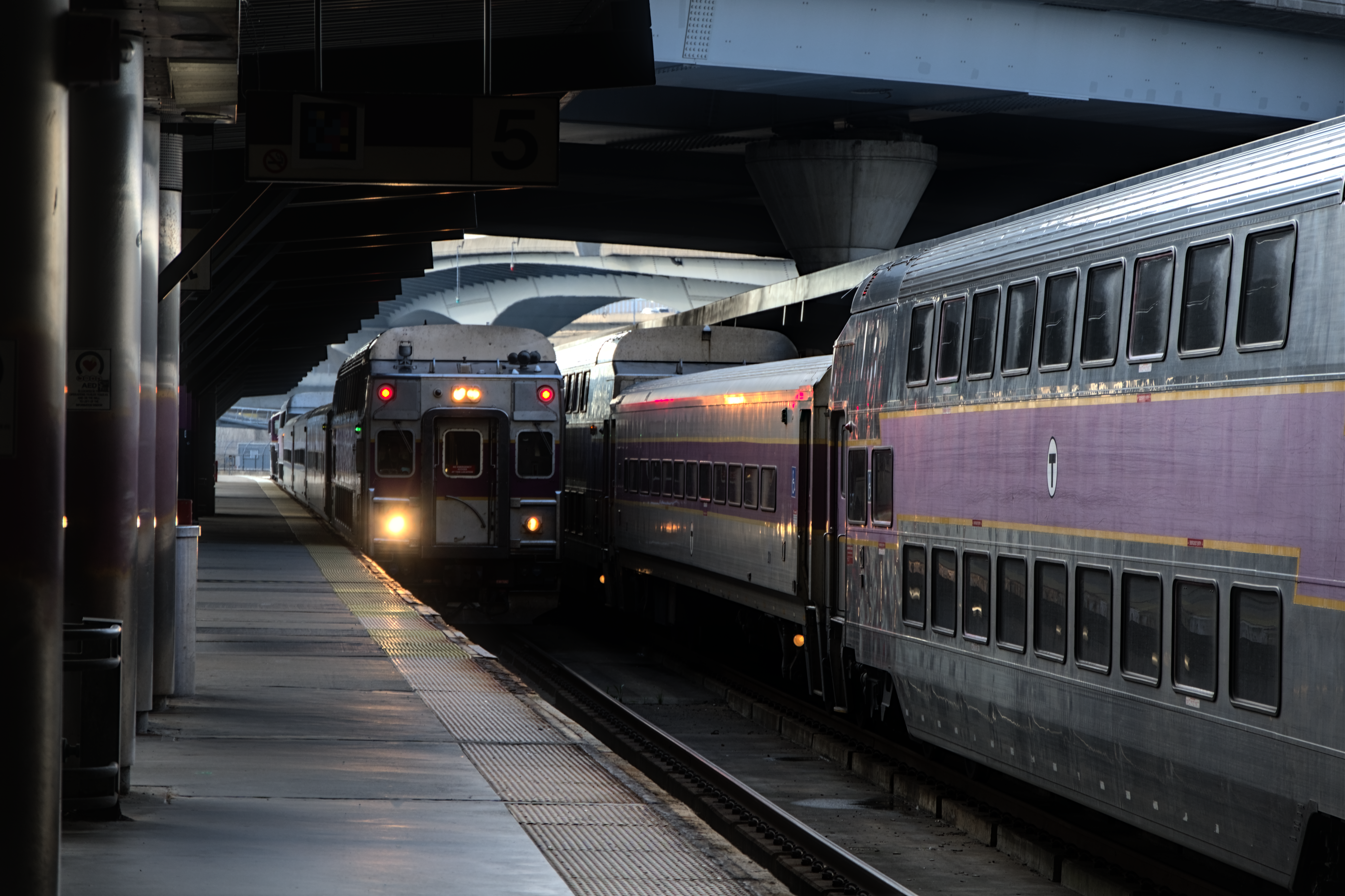 Trains at North Station, 2024-07-29