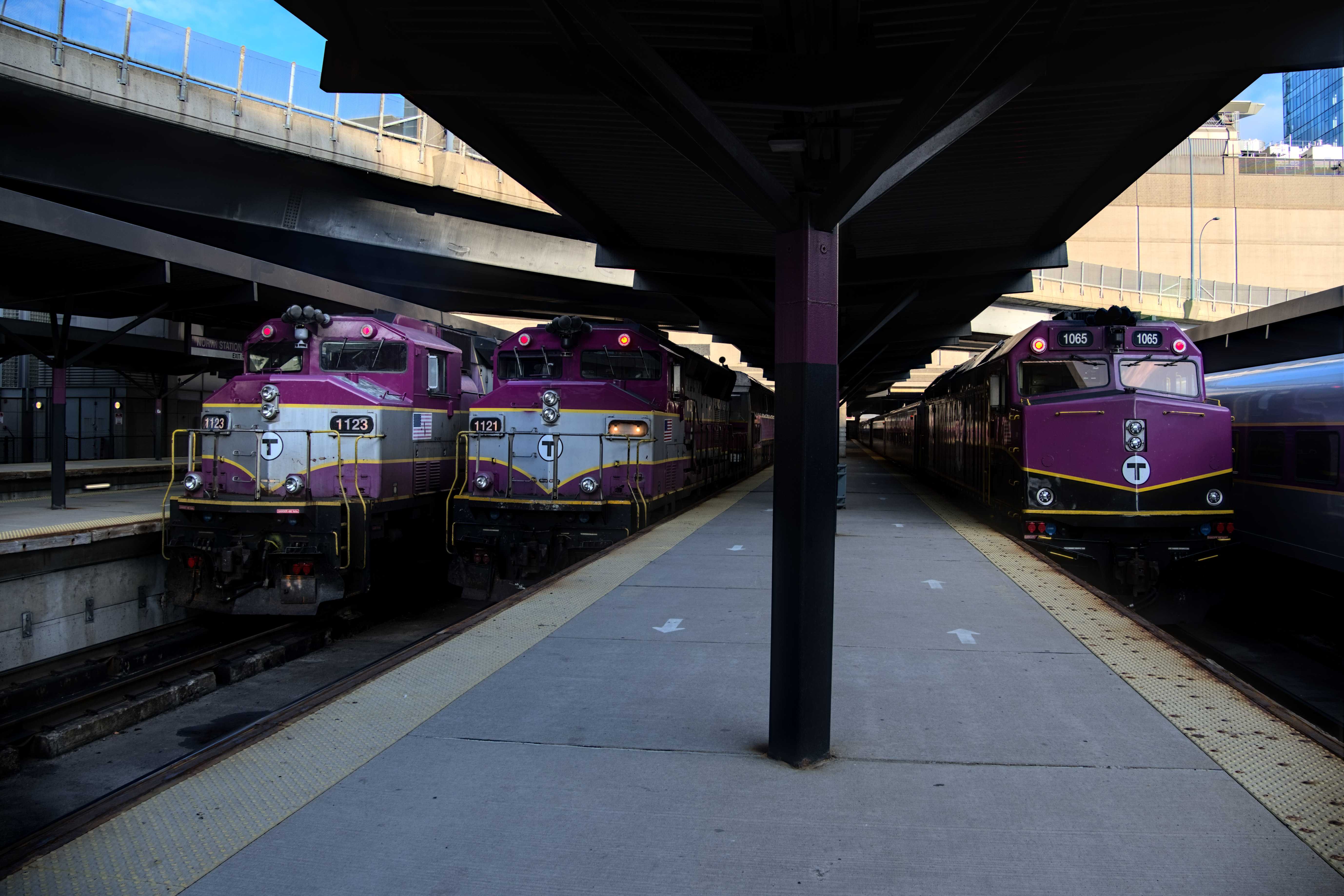 Trains at North Station, 2024-07-29