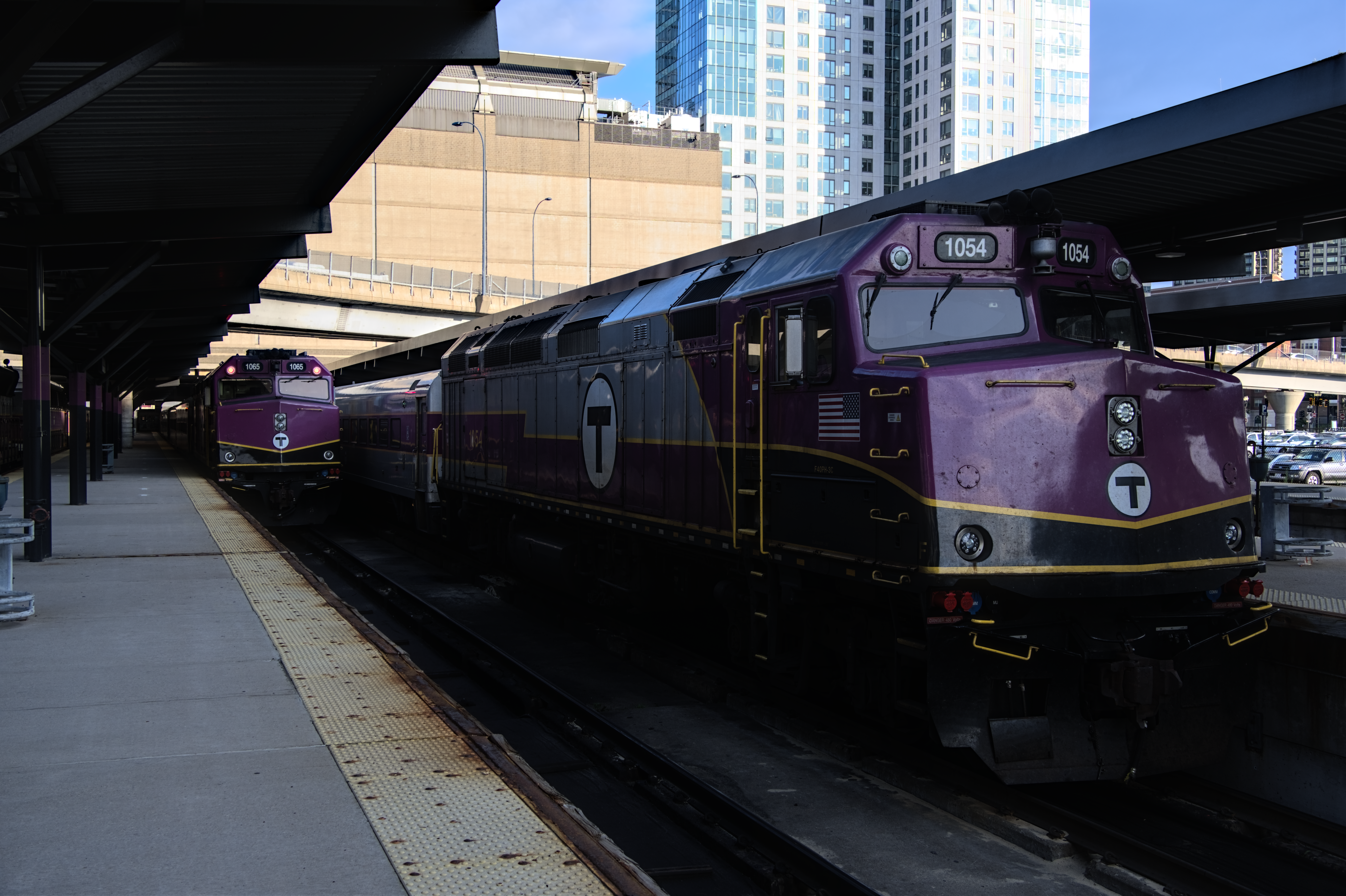 Trains at North Station, 2024-07-29