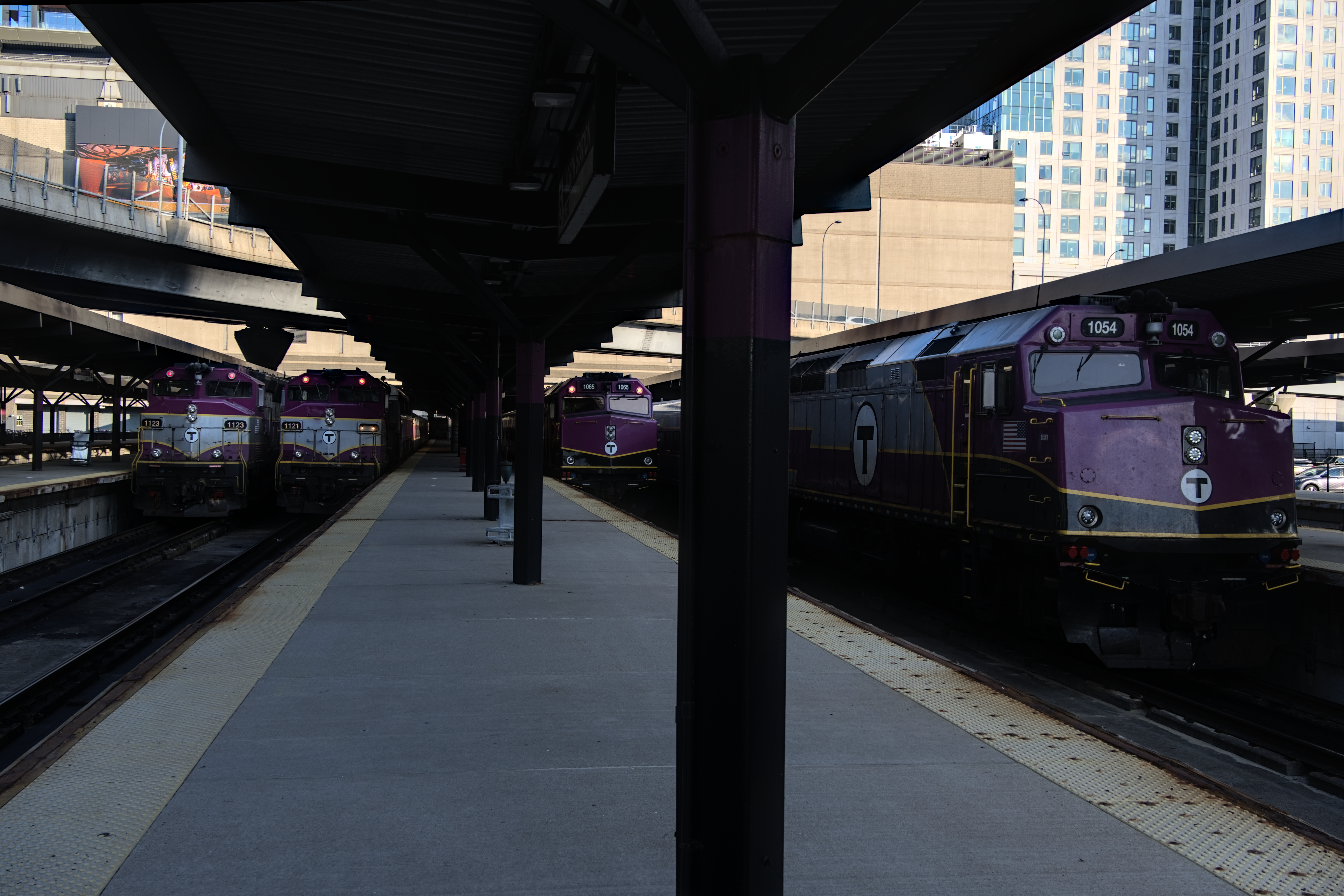 Trains at North Station, 2024-07-29